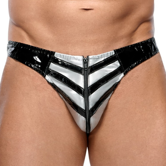 Vinyl Raft sexy briefs Black-Silver