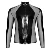 T-shirt sexy Vinyl Up Noir