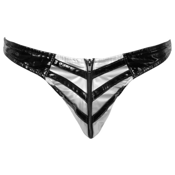 Vinyl Raft sexy briefs Black-Silver