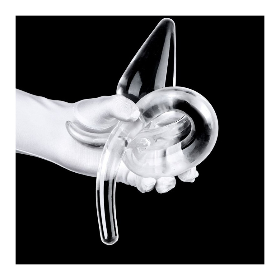 Plug queue Zoo Tail XL 12 x 6 cm - Queue 30 cm Transparente