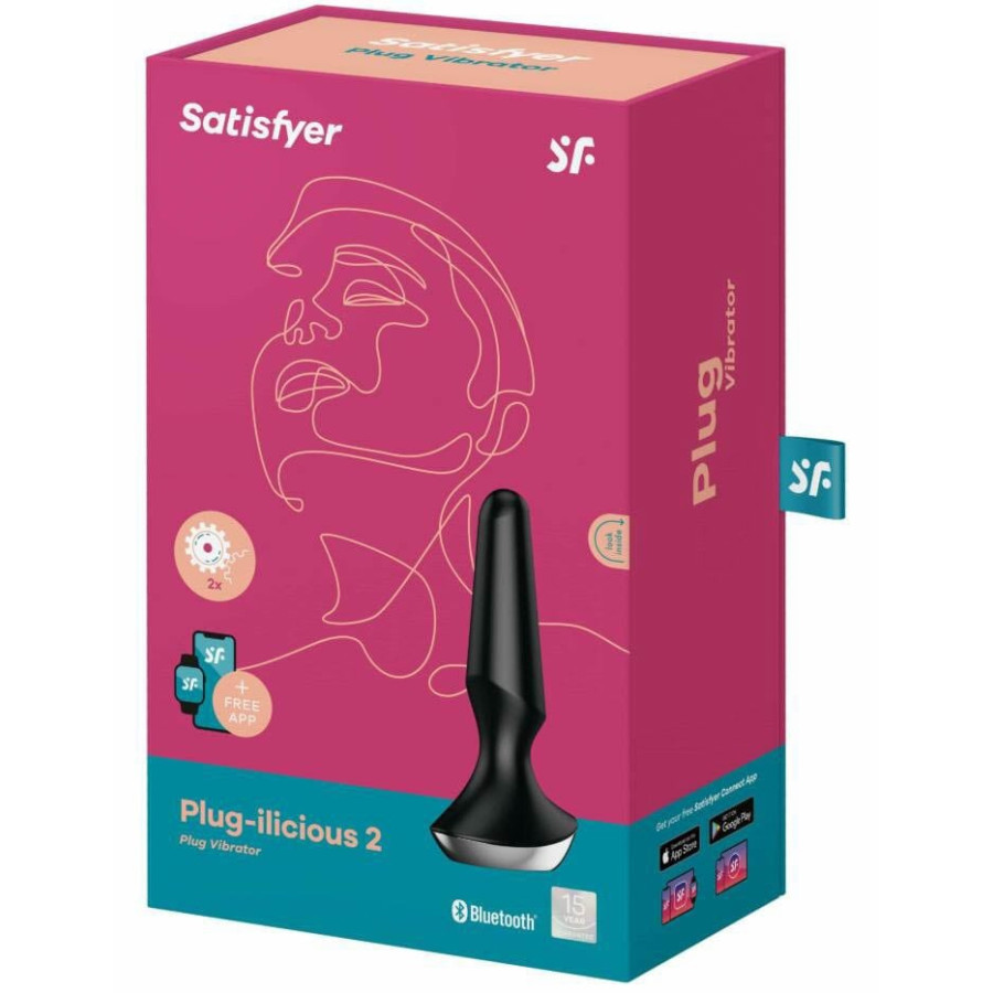 Plug anal vibrant connecté Ilicious 2 Satisfyer 10 x 3cm Noir