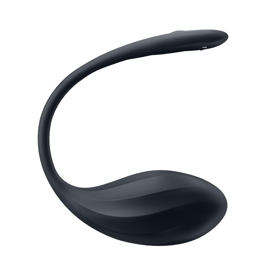 Vibromasseur Connecté Point G Ribbed Petal 8.5 x 3.8cm Noir