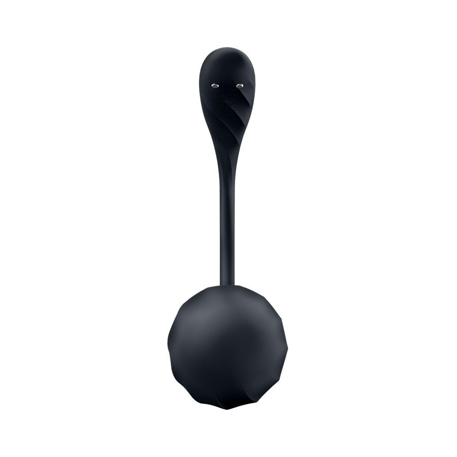Vibromasseur Connecté Point G Ribbed Petal 8.5 x 3.8cm Noir