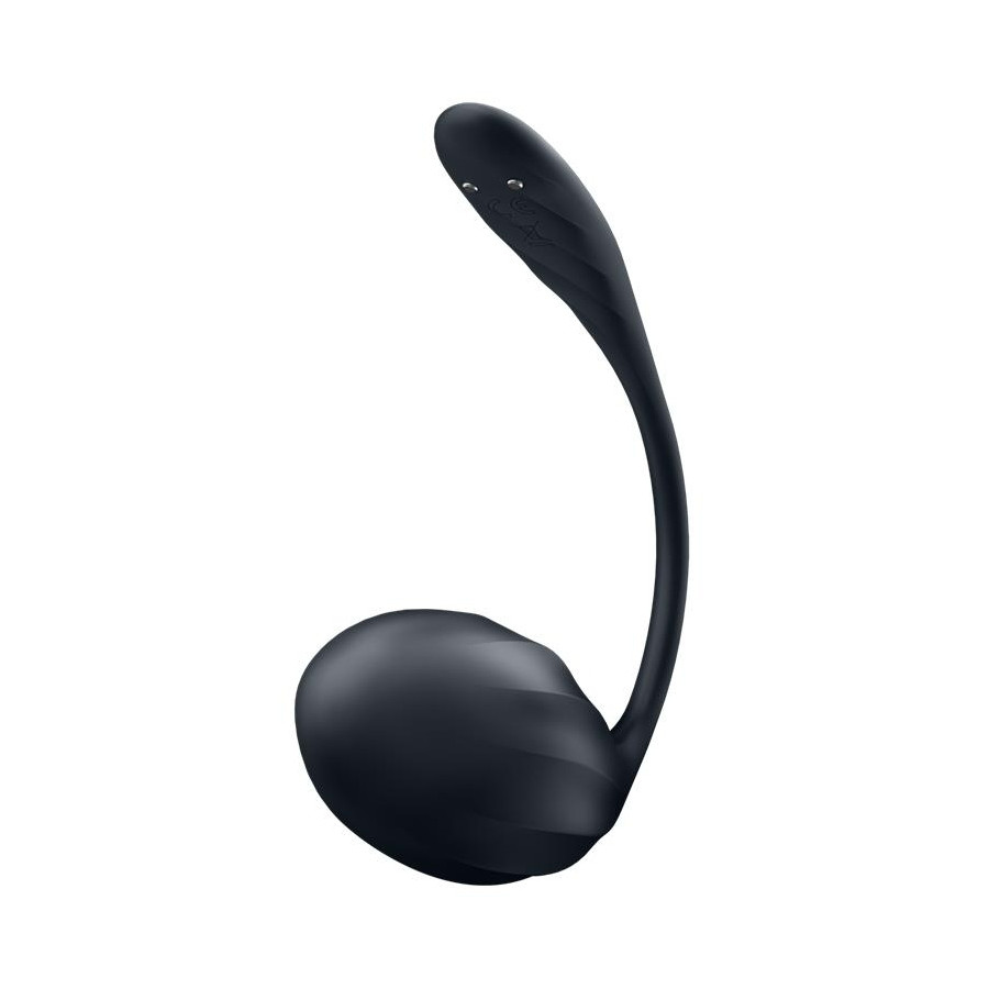 Vibromasseur Connecté Point G Ribbed Petal 8.5 x 3.8cm Noir
