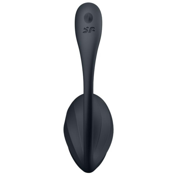 Vibromasseur Connecté Point G Ribbed Petal 8.5 x 3.8cm Noir