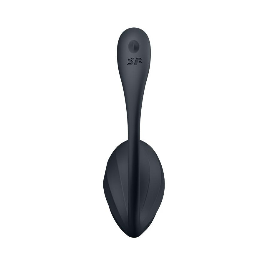 Vibromasseur Connecté Point G Ribbed Petal 8.5 x 3.8cm Noir