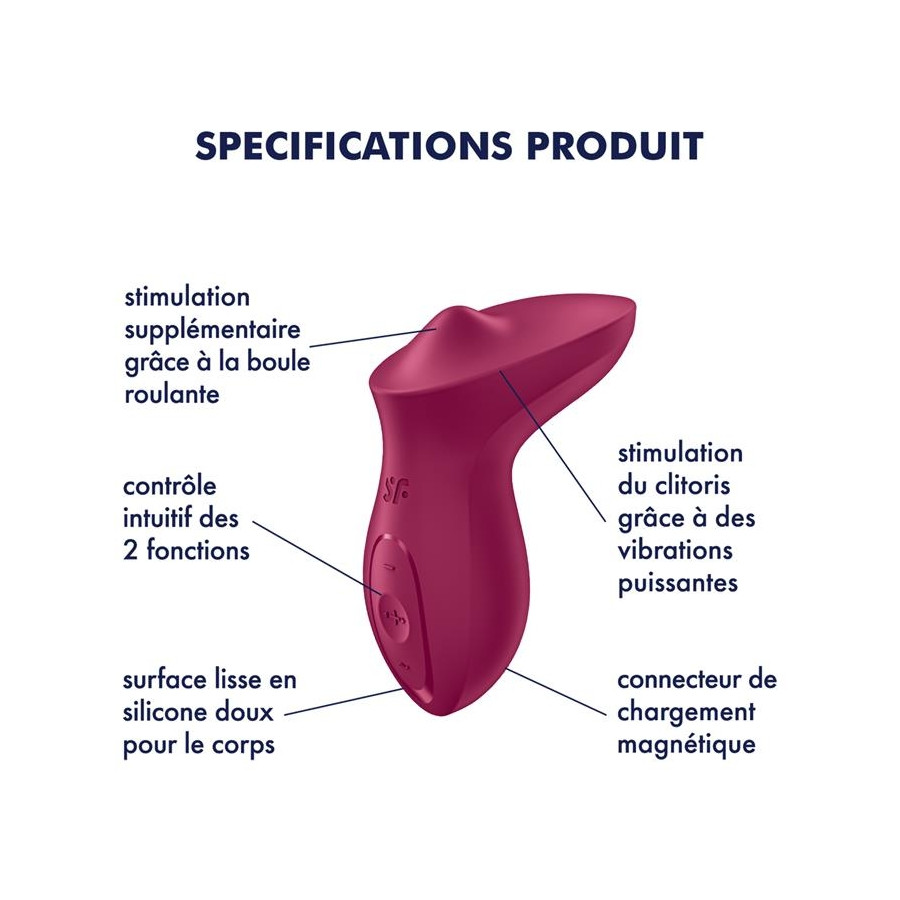 Stimulateur de Clitoris Exciterrr Cerise