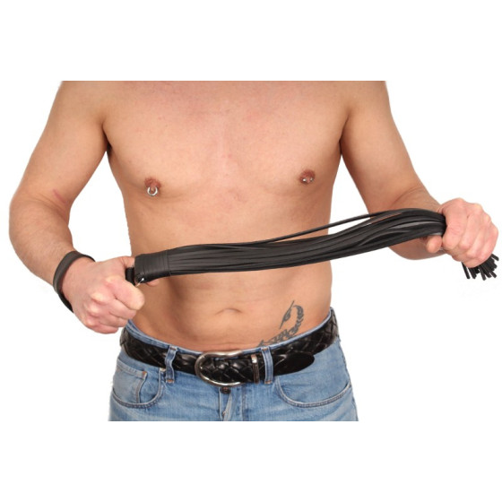 Martinet en cuir 46 Brins avec poignée 75cm