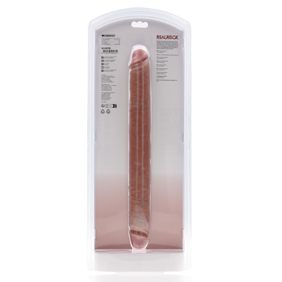 Double Gode Straight Slim 35.5 x 3.8cm Marron