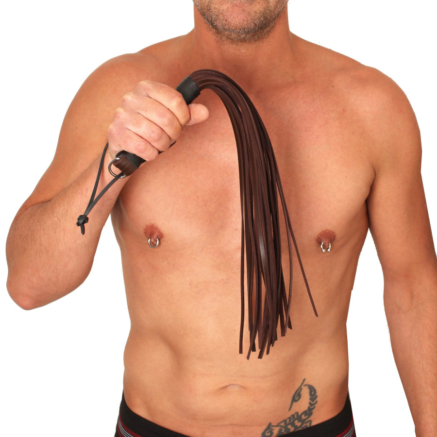 Martinet Lanières en cuir Marron 50cm