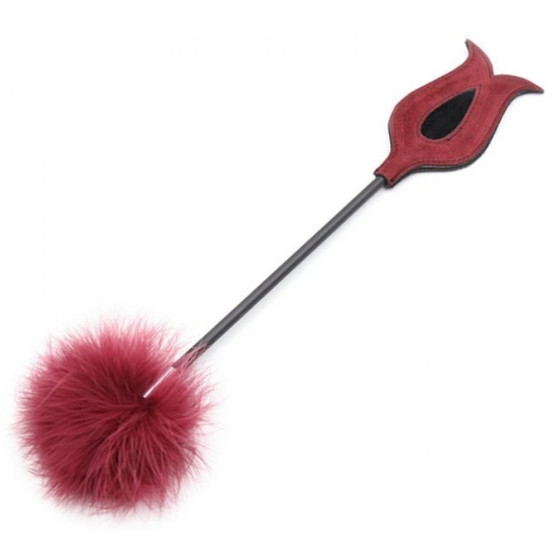 Cravache-Plumeau Victoria Pourpre 43cm