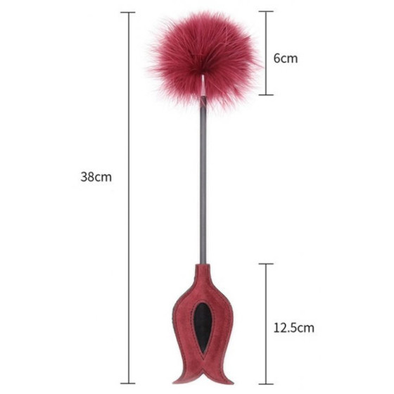 Cravache-Plumeau Victoria Pourpre 43cm