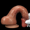 Gode Realdick 14 x 4cm Marron