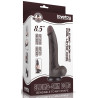 Gode avec Bourses Sliding Skin 17 x 4cm Noir
