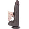 Gode avec Bourses Sliding Skin 17 x 4cm Noir