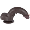 Gode avec Bourses Sliding Skin 17 x 4cm Noir