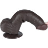 Gode avec Bourses Sliding Skin 15 x 4.5cm Noir