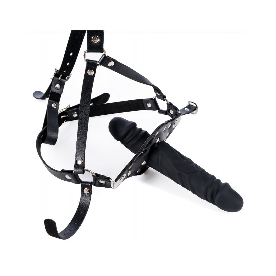 Bâillon avec gode Strap Dick 12cm