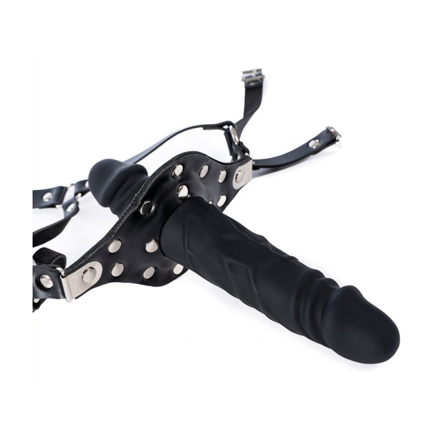 Bâillon avec gode Strap Dick 12cm