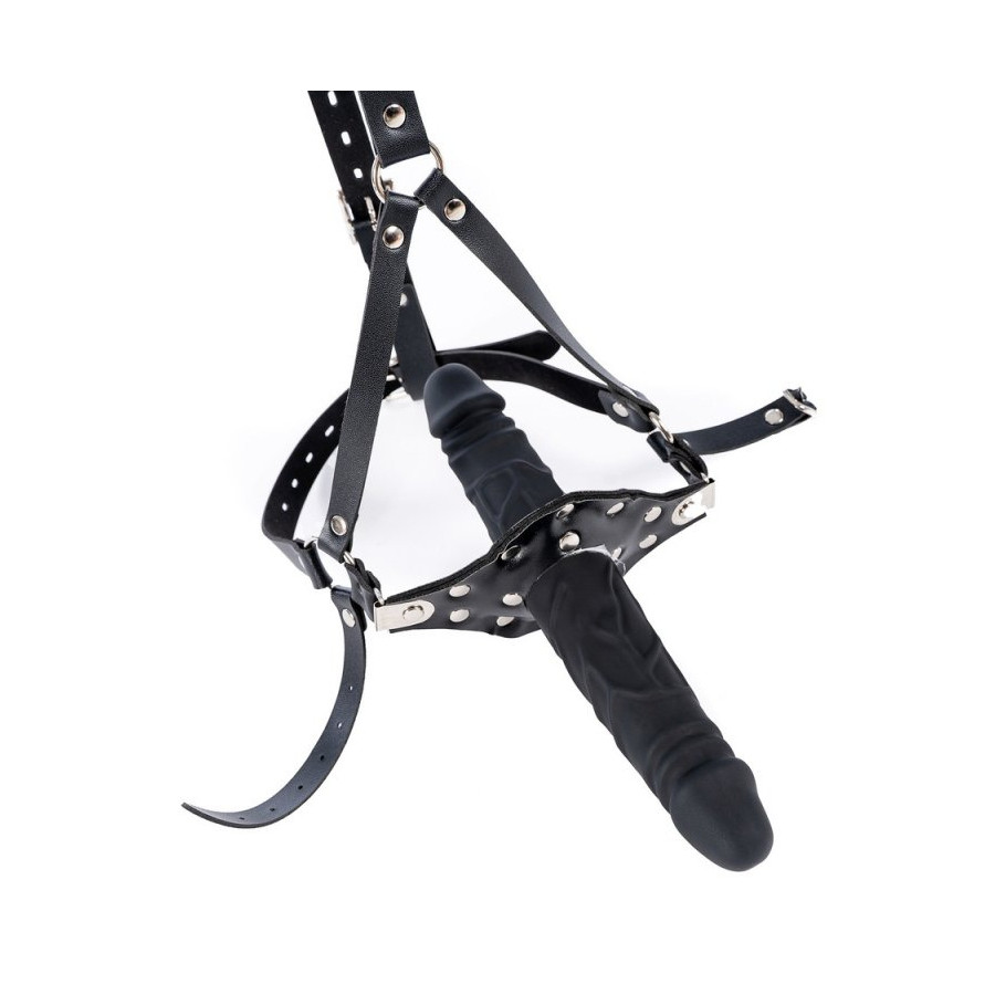Bâillon avec gode Strap Dick 12cm