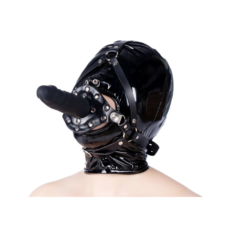 Bâillon avec gode Strap Dick 12cm