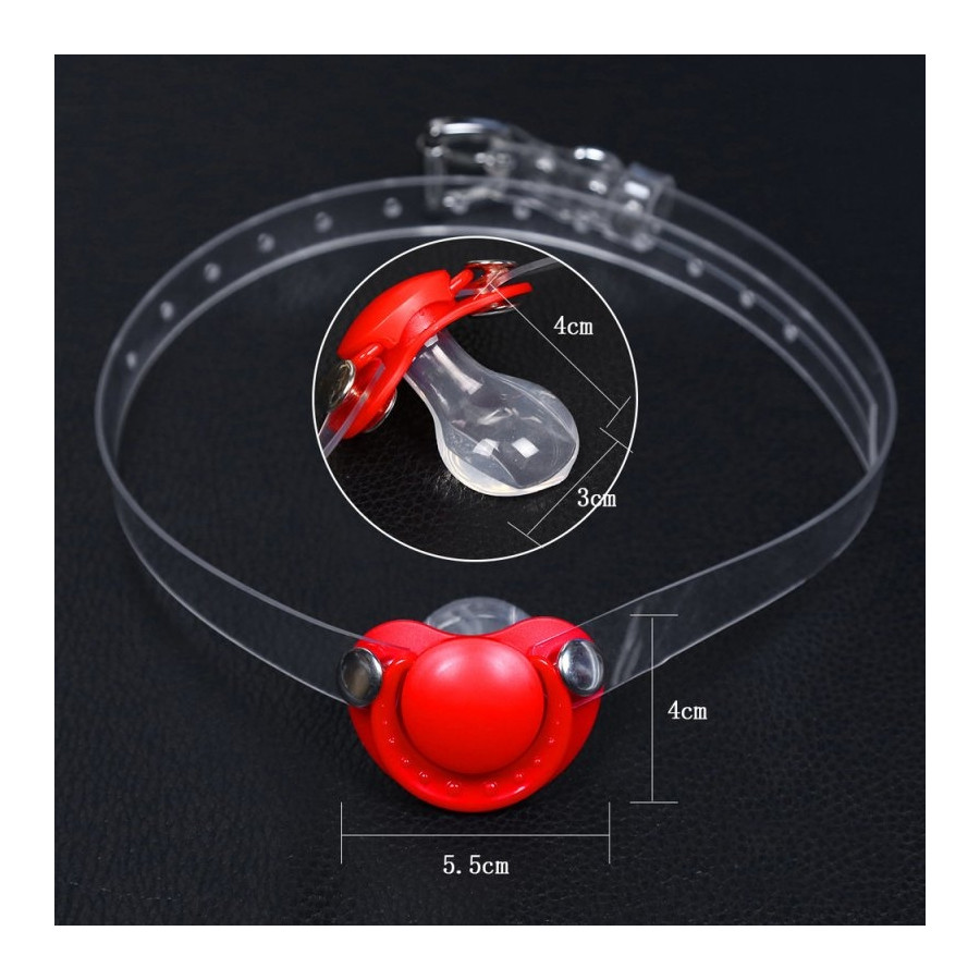 Bâillon Tétine Tot Gag Rouge