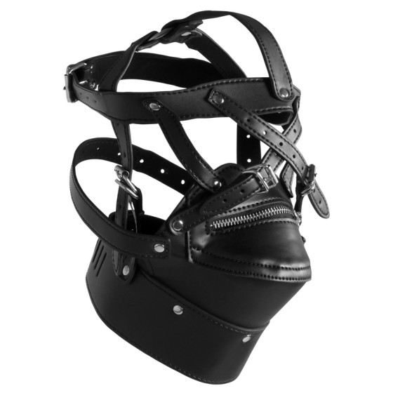 Bâillon SM Zip-Up Noir