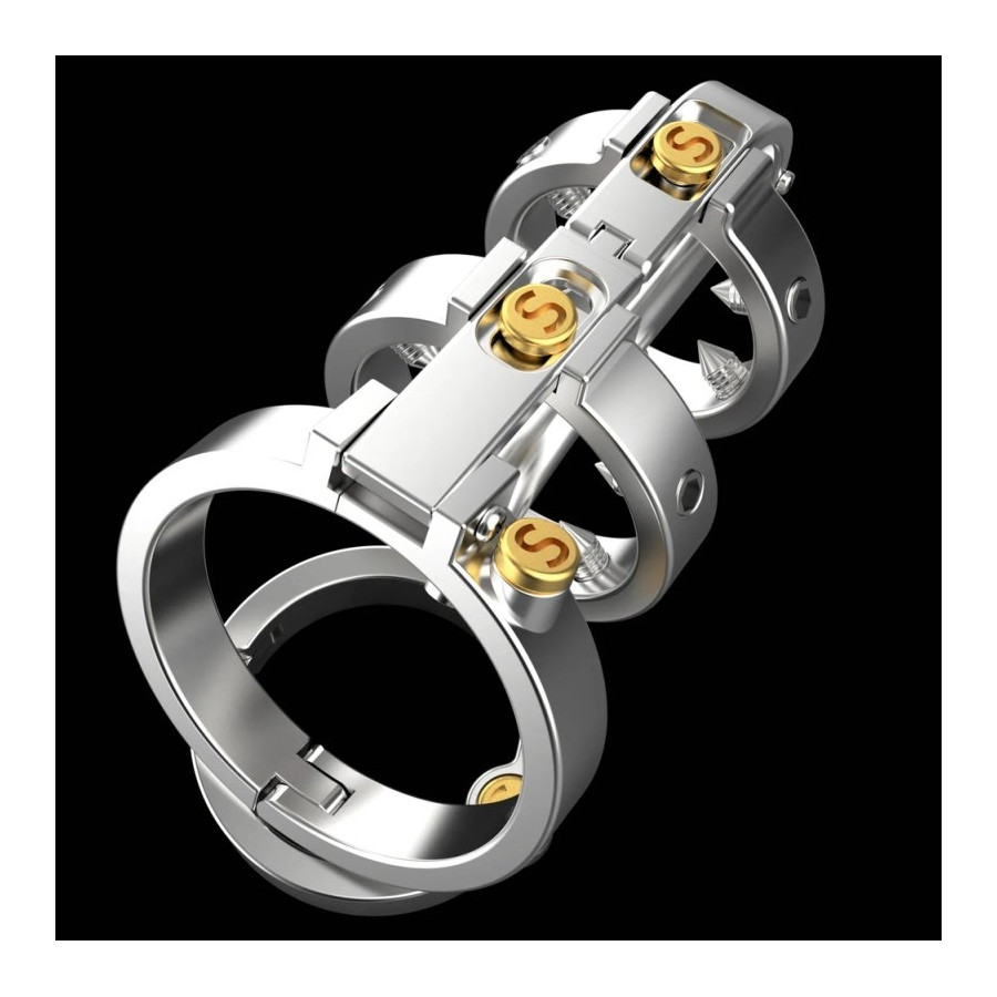 Cage de chasteté avec Tige Full Mechanic 6.5 x 3.5cm