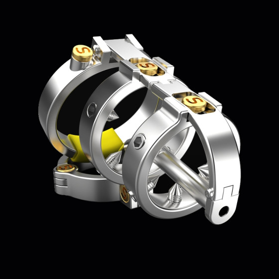 Cage de chasteté avec Tige Full Mechanic 6.5 x 3.5cm