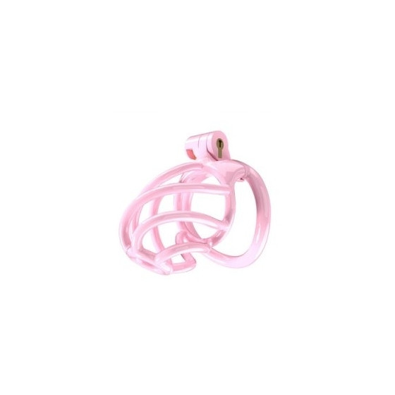 Cage de chasteté Tortille M 7 x 3.4 cm Rose