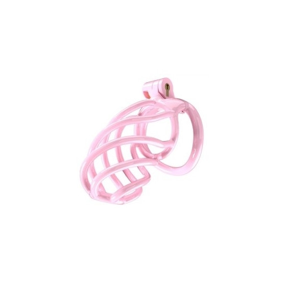 Cage de chasteté Tortille L 9.5 x 3.4 cm Rose