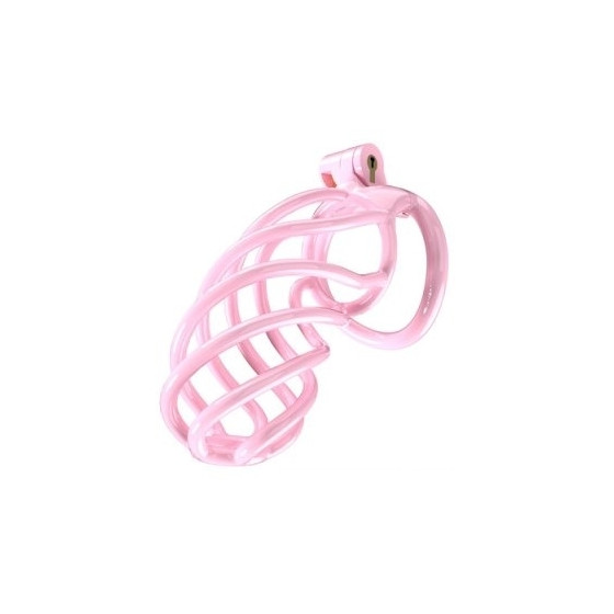 Cage de chasteté Tortille XXL 12.5 x 3.4 cm Rose