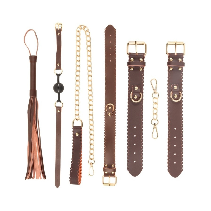 Brown Real Leather Bondage Kit Brown Real Leather Bondage Kit