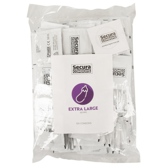 XXL Latex Condoms Extra Large x100