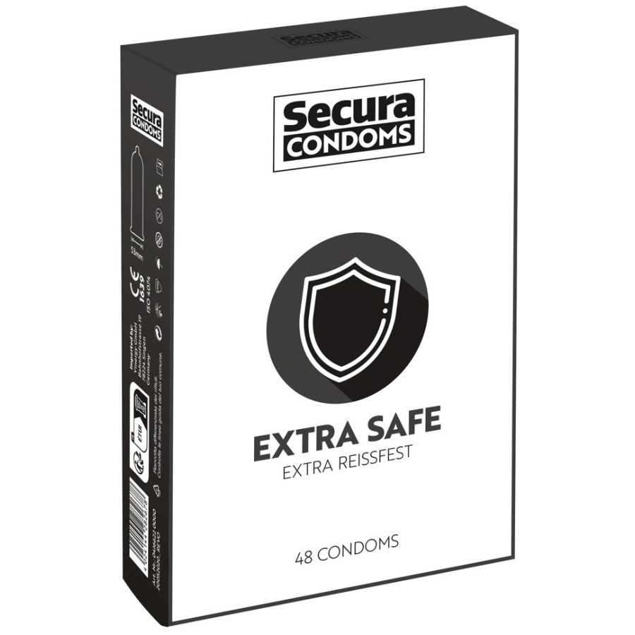 Préservatifs épais en latex Extra Safe x48 Préservatifs épais en latex Extra Safe x48