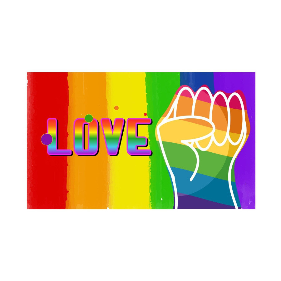 Rainbow Love Flag 90 x 150cm