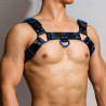 Oros Fetish Harness Black-Blue