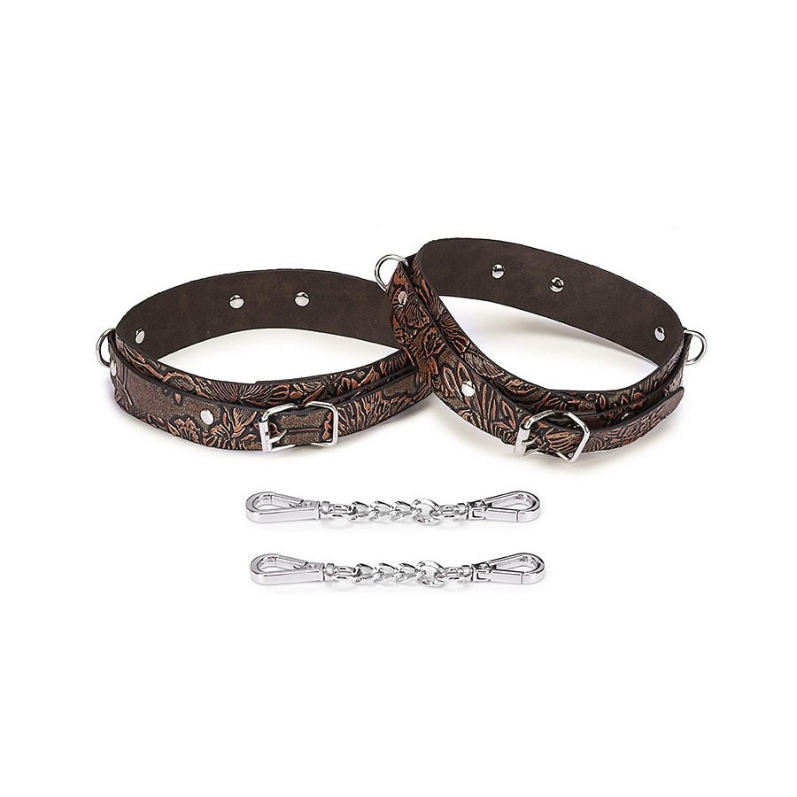 8-Piece Waistband Restraint Set BROWN