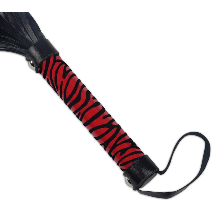 Martinet Whip Me Baby 38cm Noir-Rouge