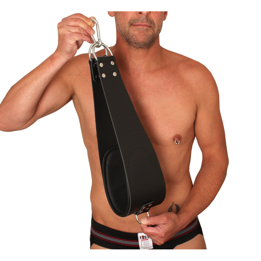 set de 2 Supports pieds en cuir pour sling + 2 mousquetons - 60cm -  The Red