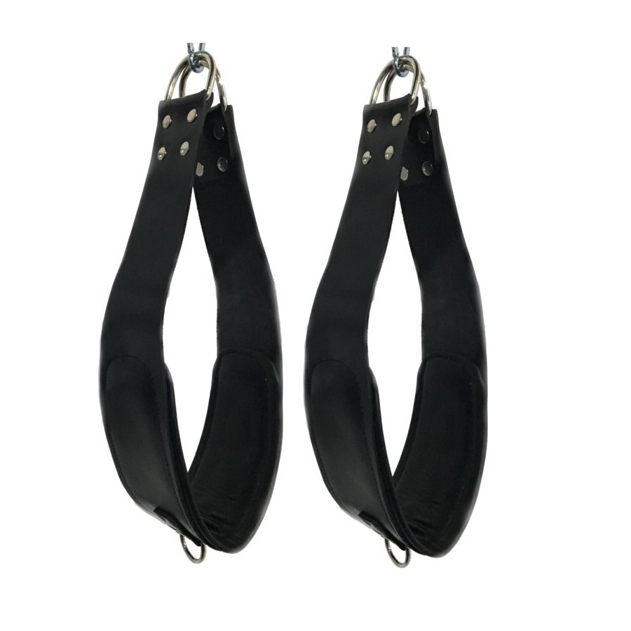 set de 2 Supports pieds en cuir pour sling + 2 mousquetons - 60cm -  The Red