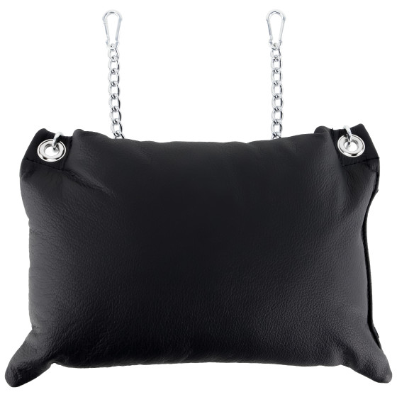 Leather cushion 23 x 32cm + Chains Black