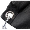 Coussin en cuir 23 x 32cm + Chaînes Noir