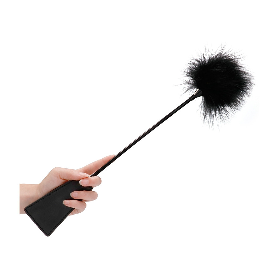 Cravache et Plumeau Ouch 43cm Noir