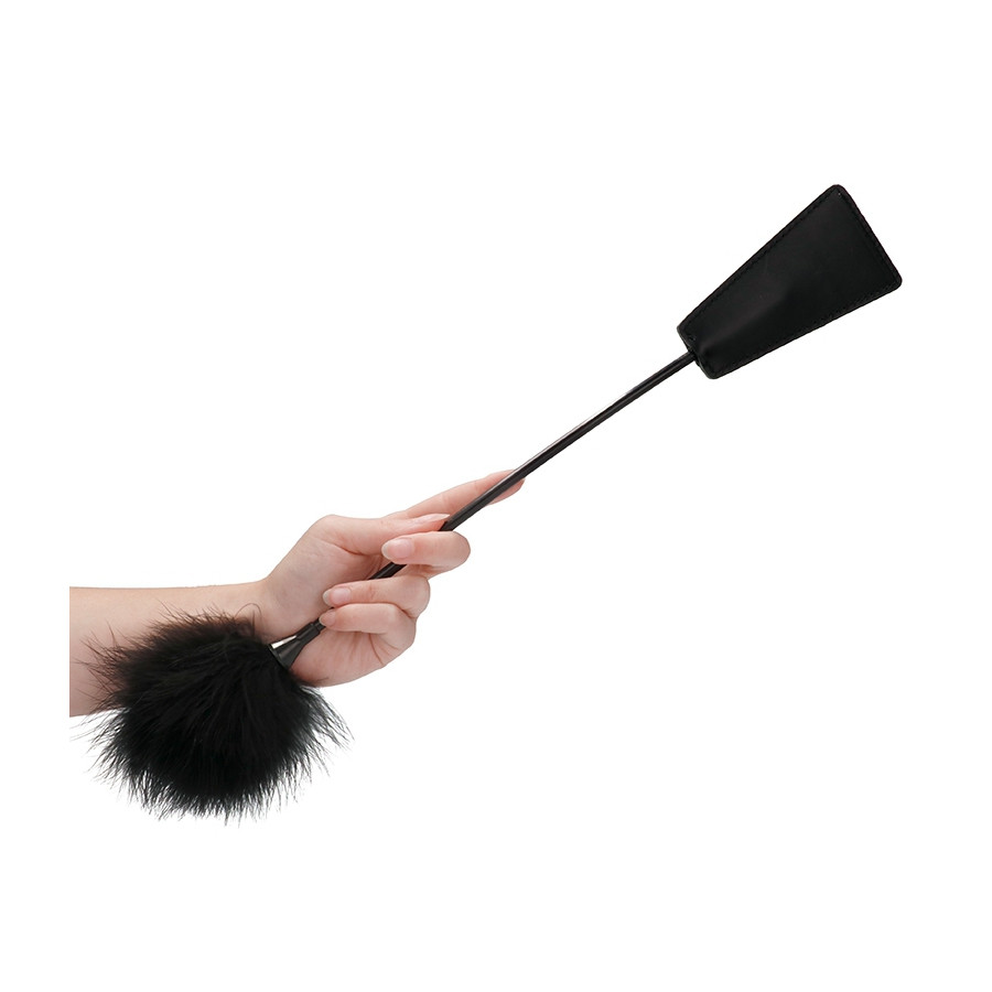 Cravache et Plumeau Ouch 43cm Noir