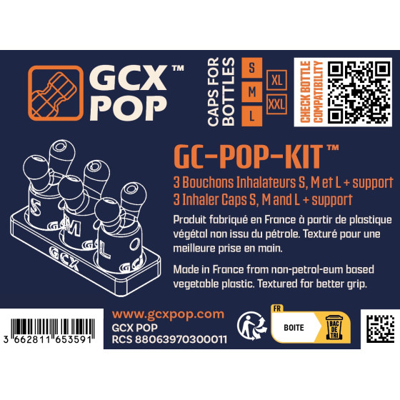 Kit de 3 Bouchons Diffuseur précis + support GC-POP™ S/M/L