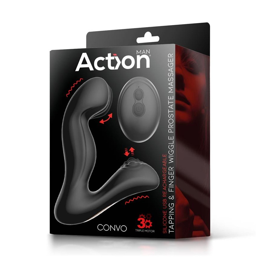 Stimulateur de Prostate Vibrant avec Tapotement Convo 12 x 3.5cm