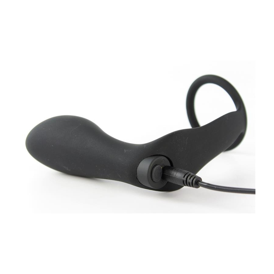 Ansel Vibrating Cockring + Plug 9 x 3 cm - Ring 36mm