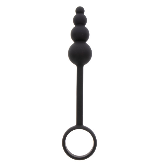 Cockring Plug anal Beads Ring 8.5 x 3.5 cm Black