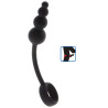 Cockring Plug anal Beads Ring 8.5 x 3.5 cm Noir